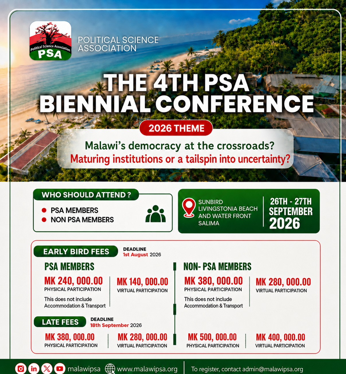 The 4th PSA Biennial Conference — 26th–27th September 2026